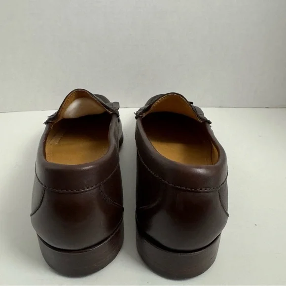 NWOT Alden Brown Leather Loafers with Tassels - Picture 9 of 9